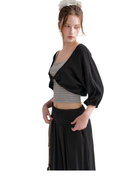 Lantern Sleeve Knit Set