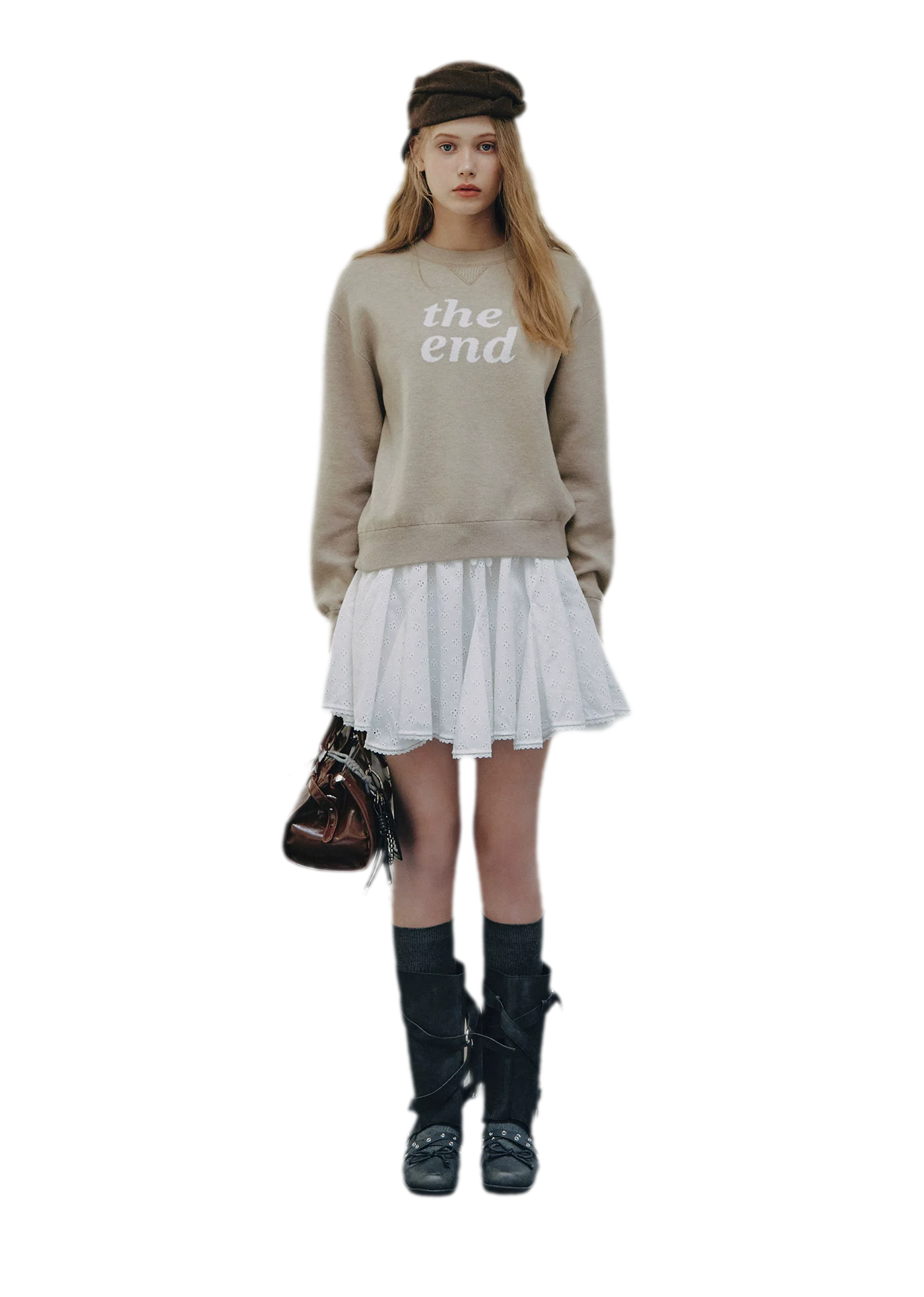 Eyelet Embroidered Lace Mini Skirt