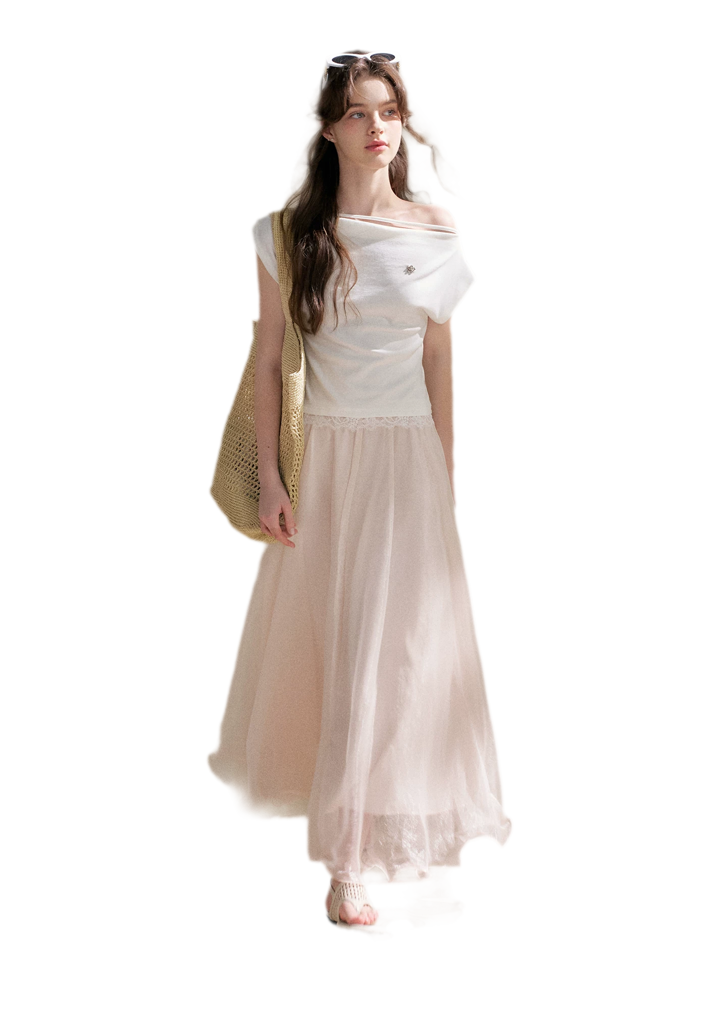 Sakura and Spring Stream A-Line Skirt