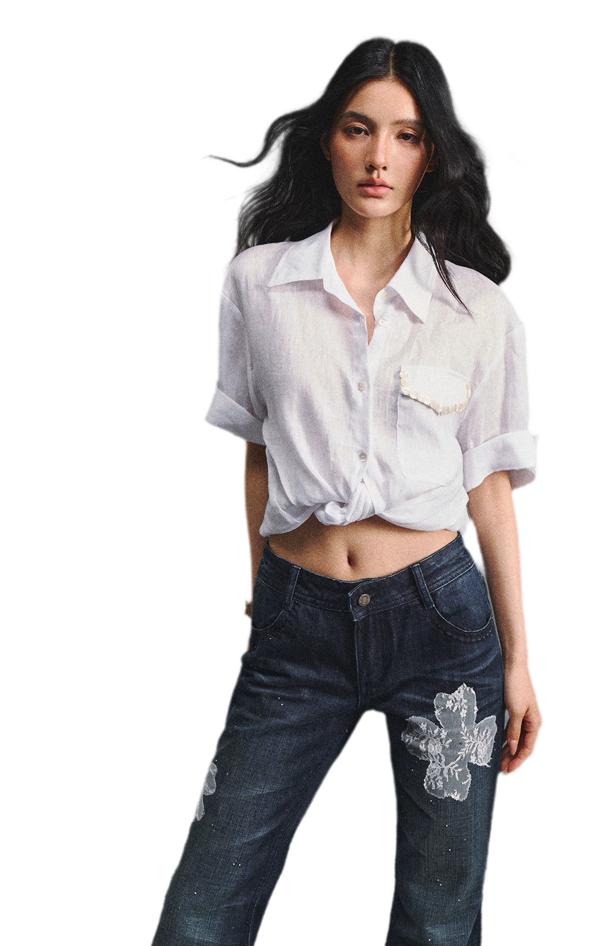 Linen Relaxed Cuff Shirt