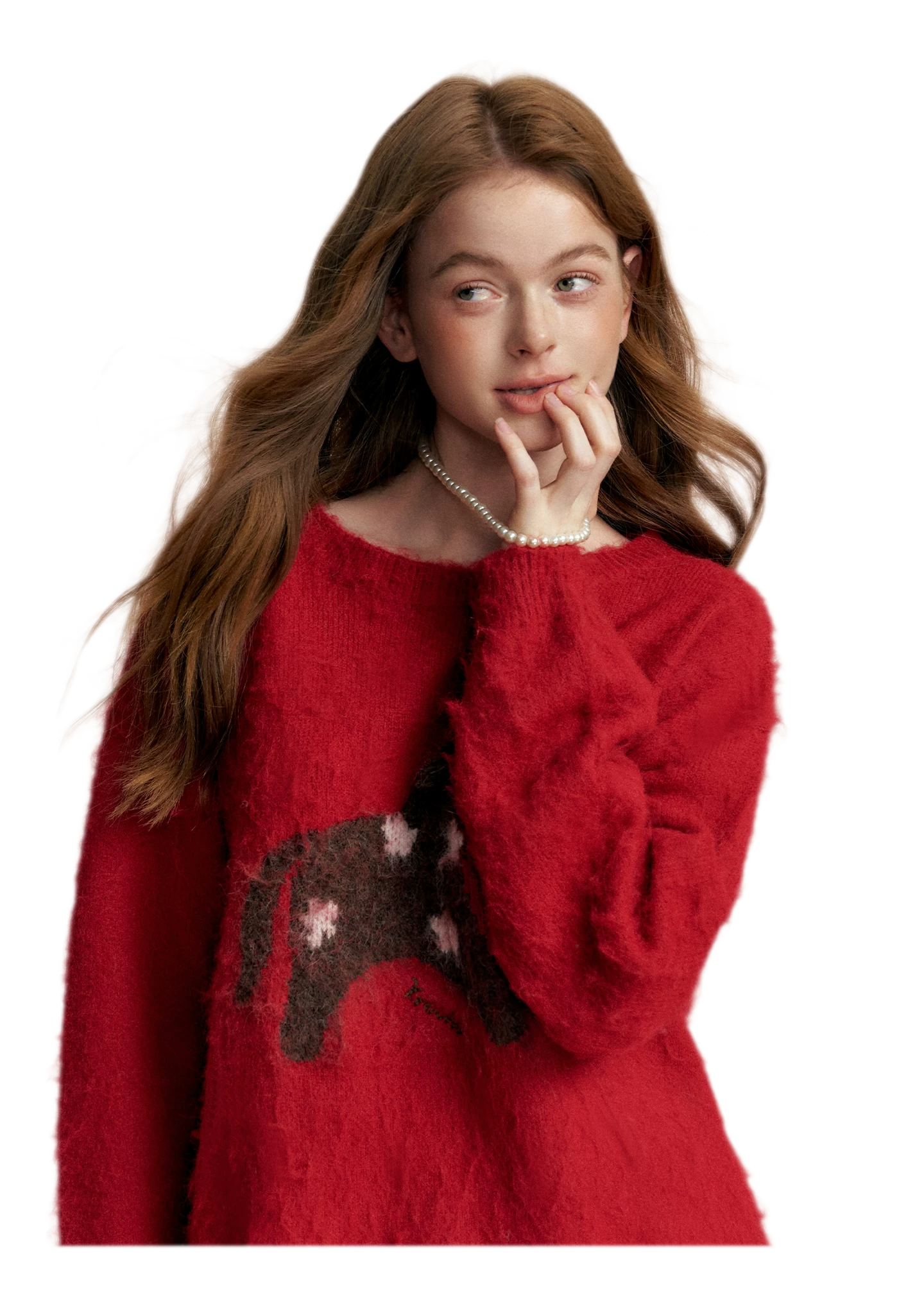 Brushed Horse Jacquard Sweater