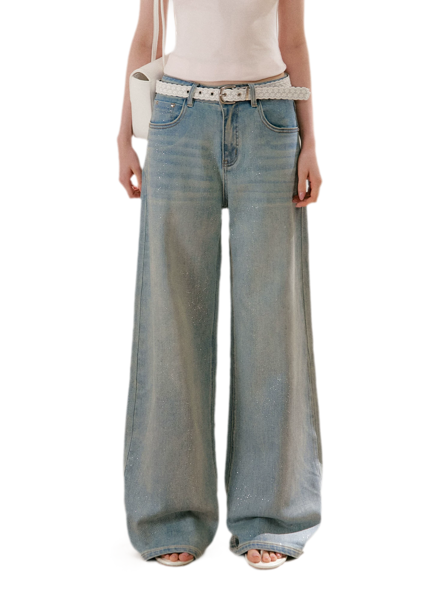 Sparkling Galaxy Wide-Leg Jeans