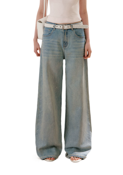 Sparkling Galaxy Wide-Leg Jeans