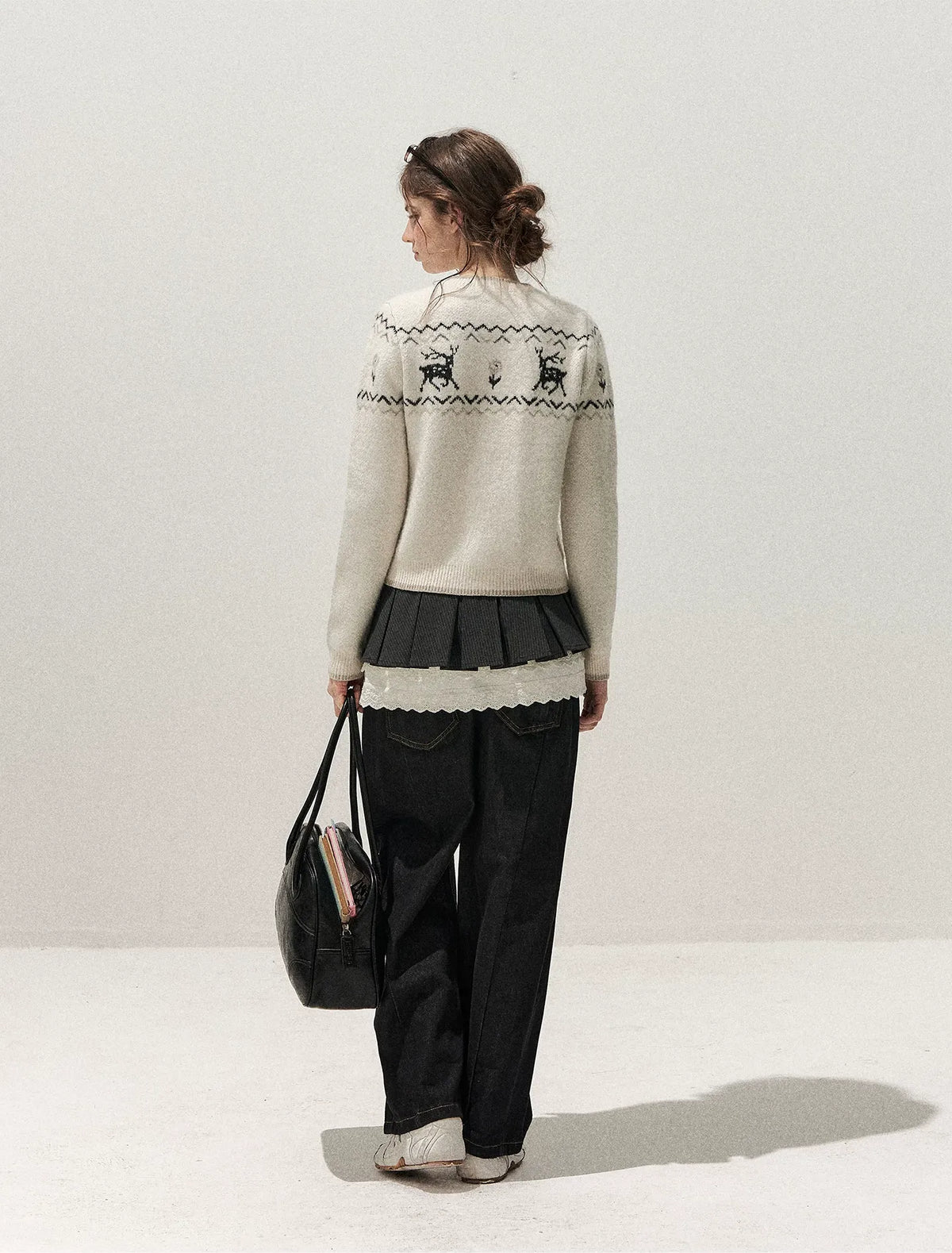Fair Isle Cropped Cardigan