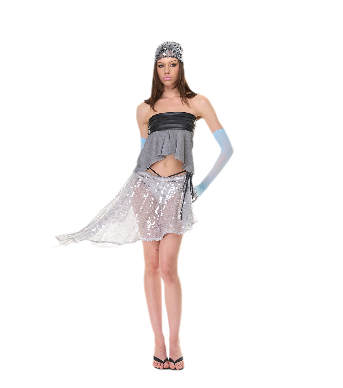 Shimmering Asymmetric Cover-Up