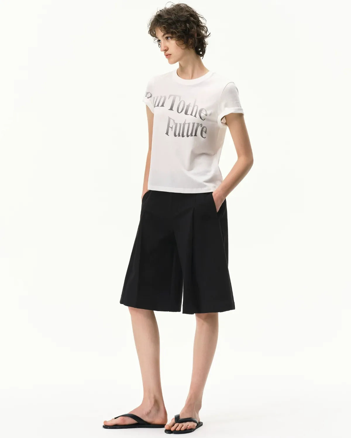 Pleated Bermuda Shorts