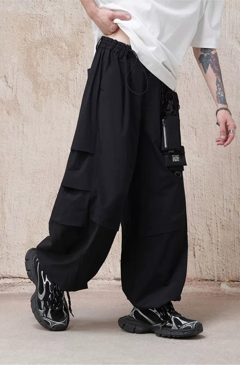 Teflon Wide-Leg Cargo Pants