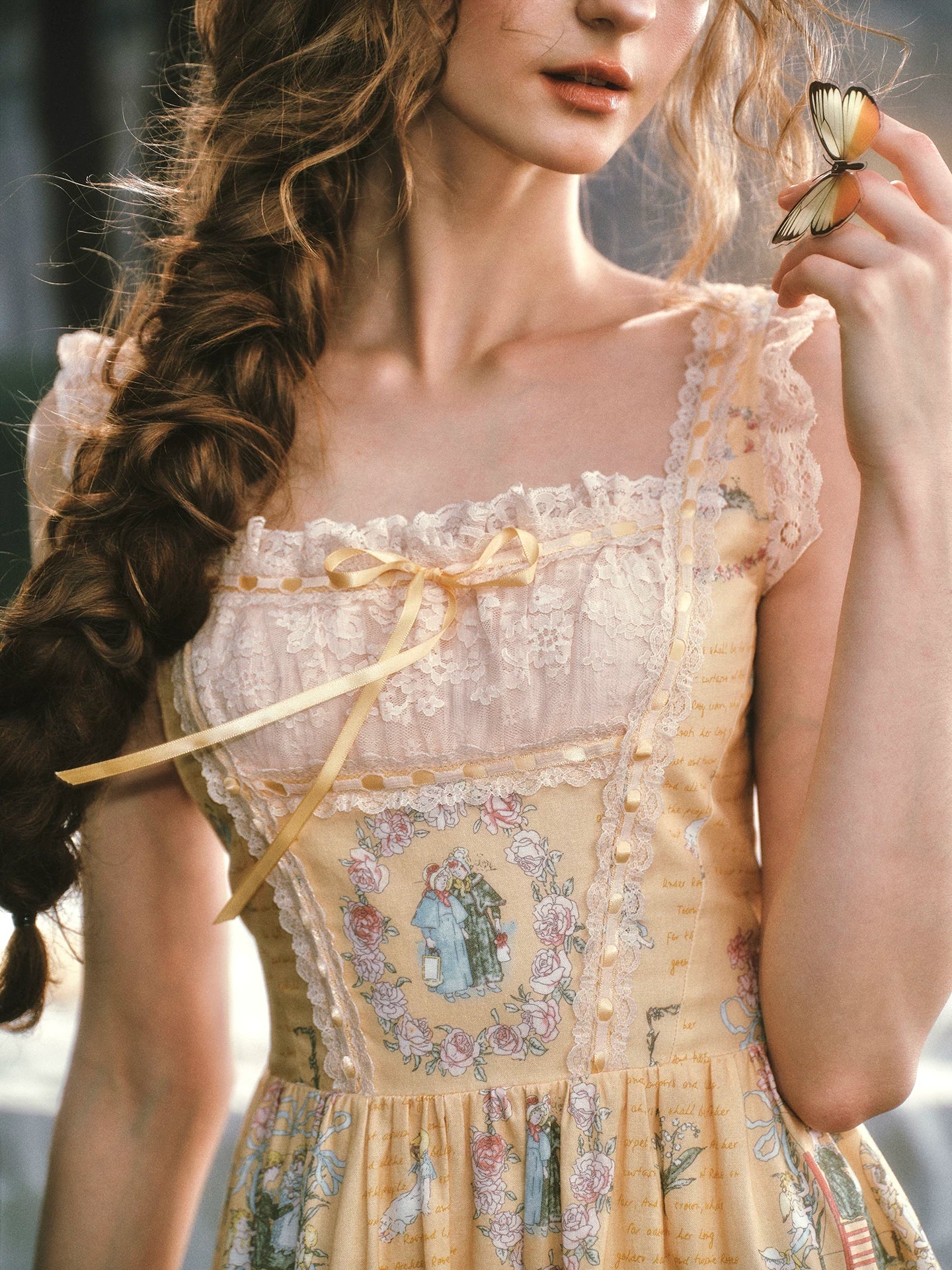 French Country Cotton Floral Dress