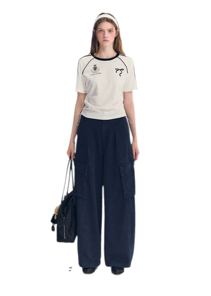 Embroidered Crop T-shirt