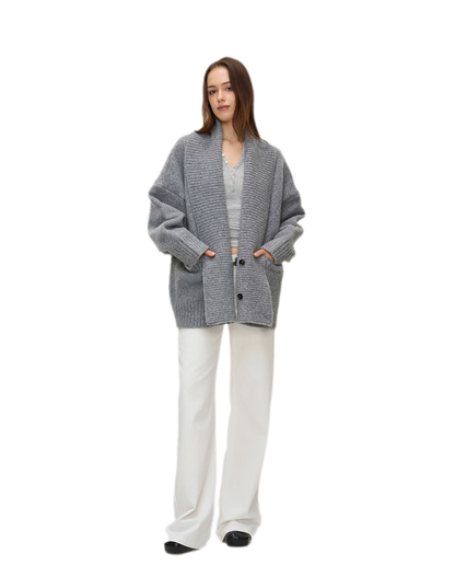 Dense Knit Shawl Cardigan