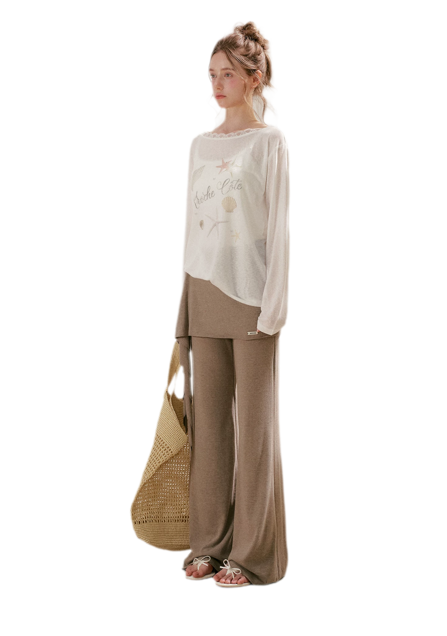 Wrap Tie Flared Pants