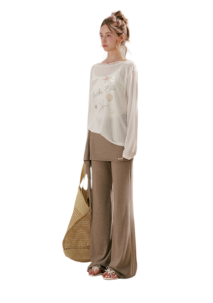 Wrap Tie Flared Pants