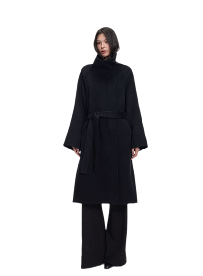 Double-Faced Wool Belted Coat