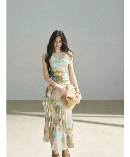 Floral Off-Shoulder Maxi Dress