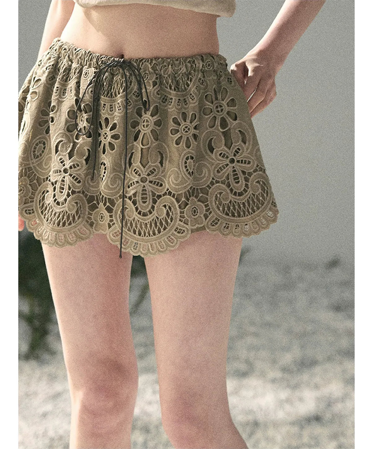 Lace A-Line Mini Skirt