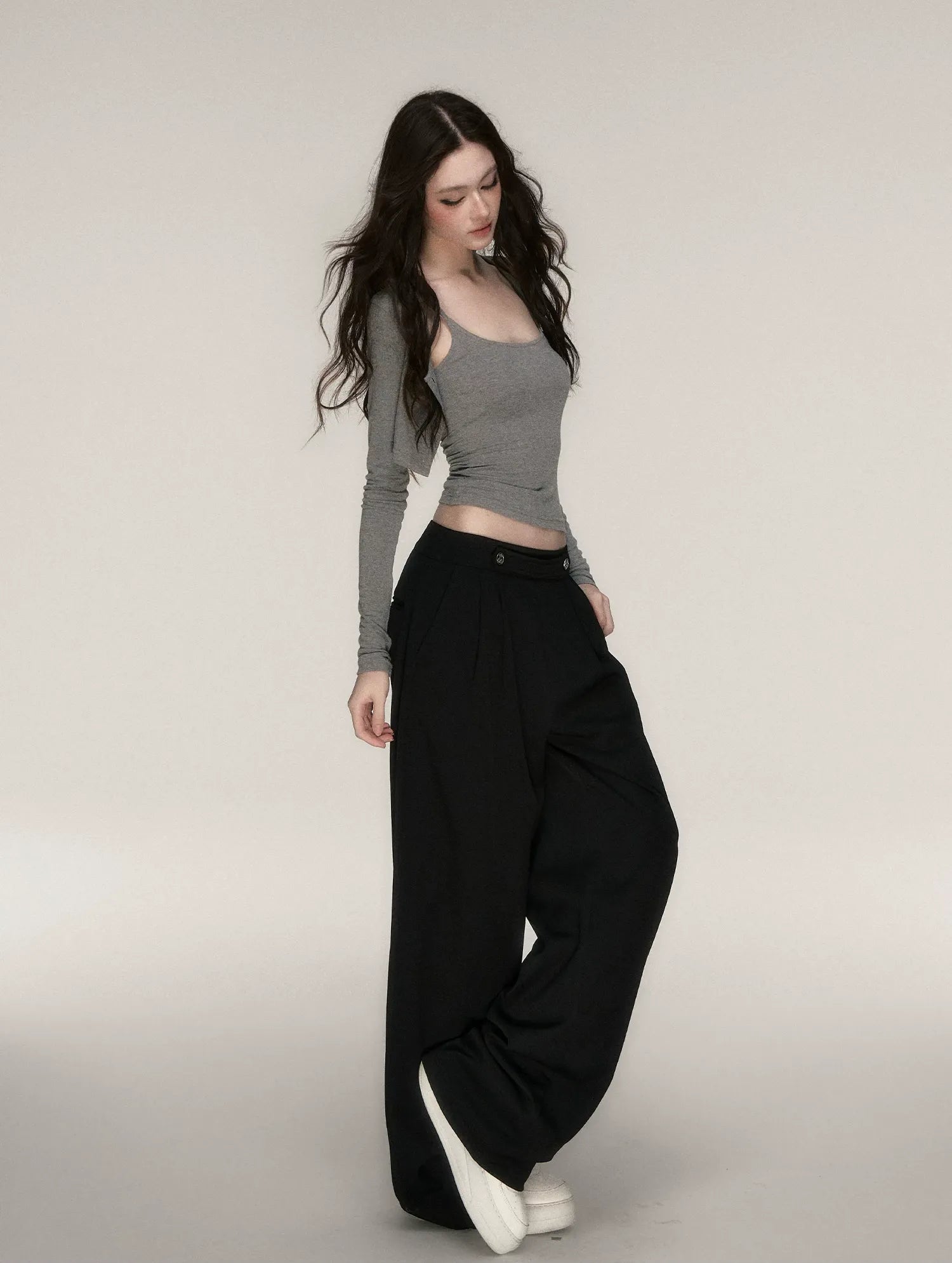 Soft Fitted Layered Top Set