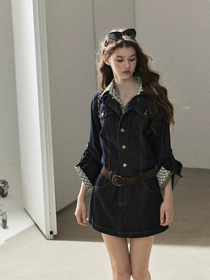 Stonewashed Denim Shirt Dress