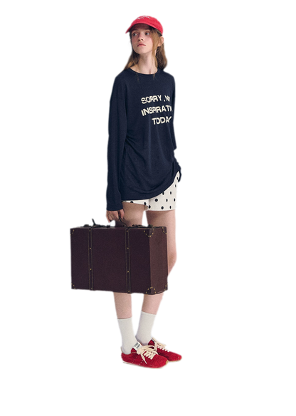 Lyocell Print Long Sleeve Top