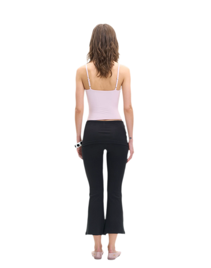 Capri Foldover Flare Pants
