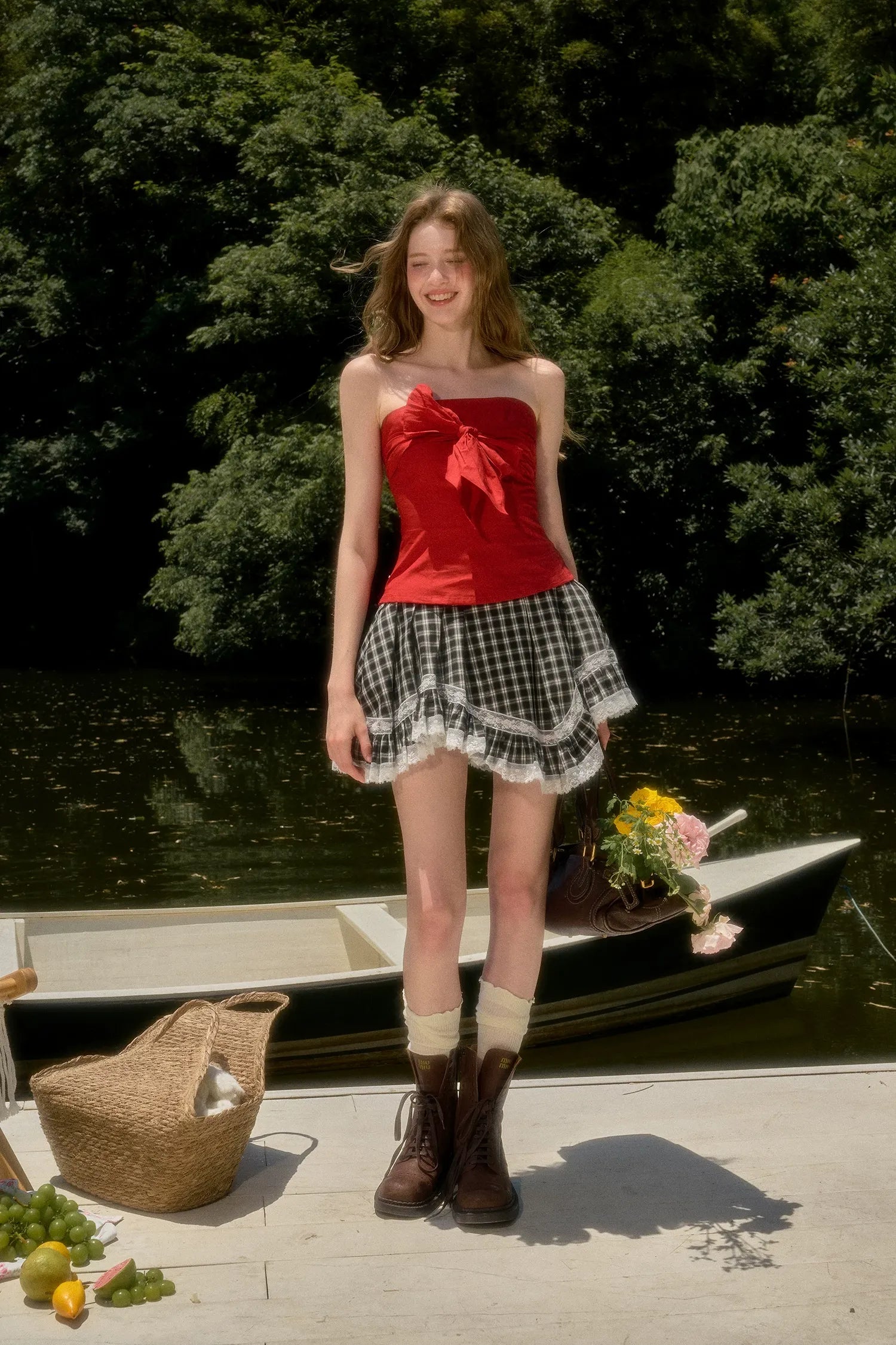 Field Gingham Mini Dress