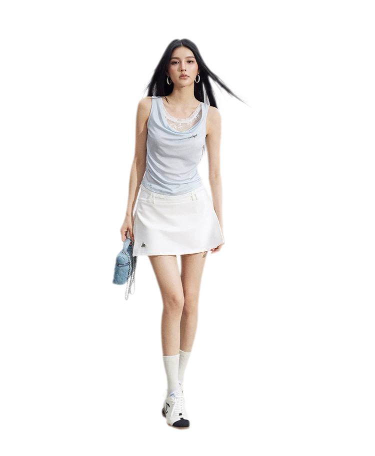 Tailored A-Line Mini Skort