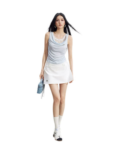 Tailored A-Line Mini Skort