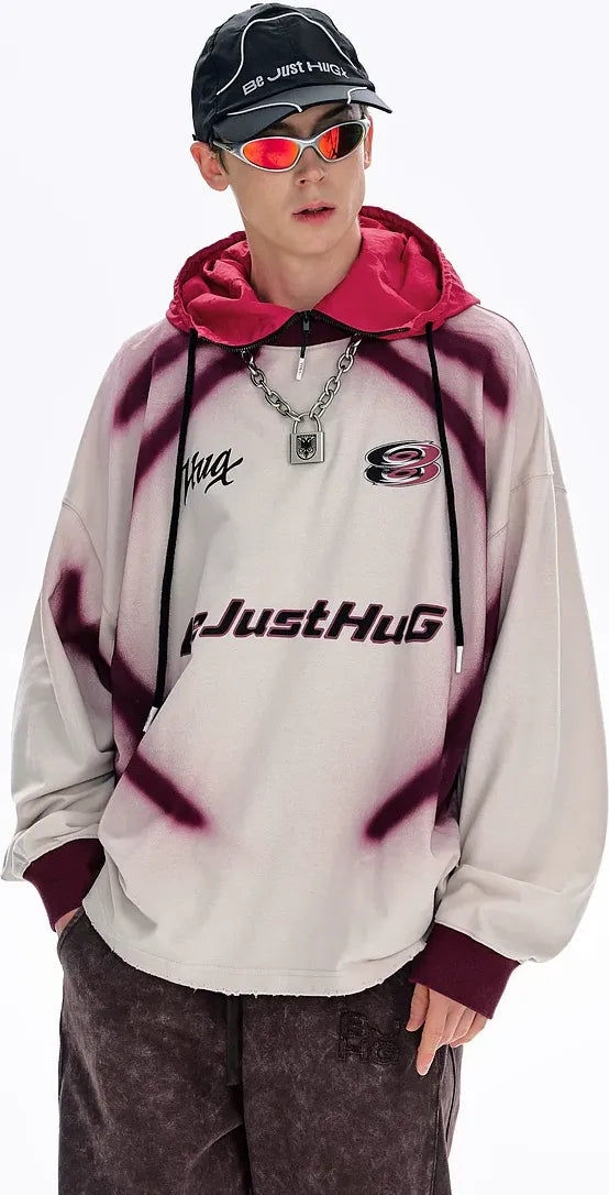 Brushed Racing Graphic Long-Sleeve T-Shirt