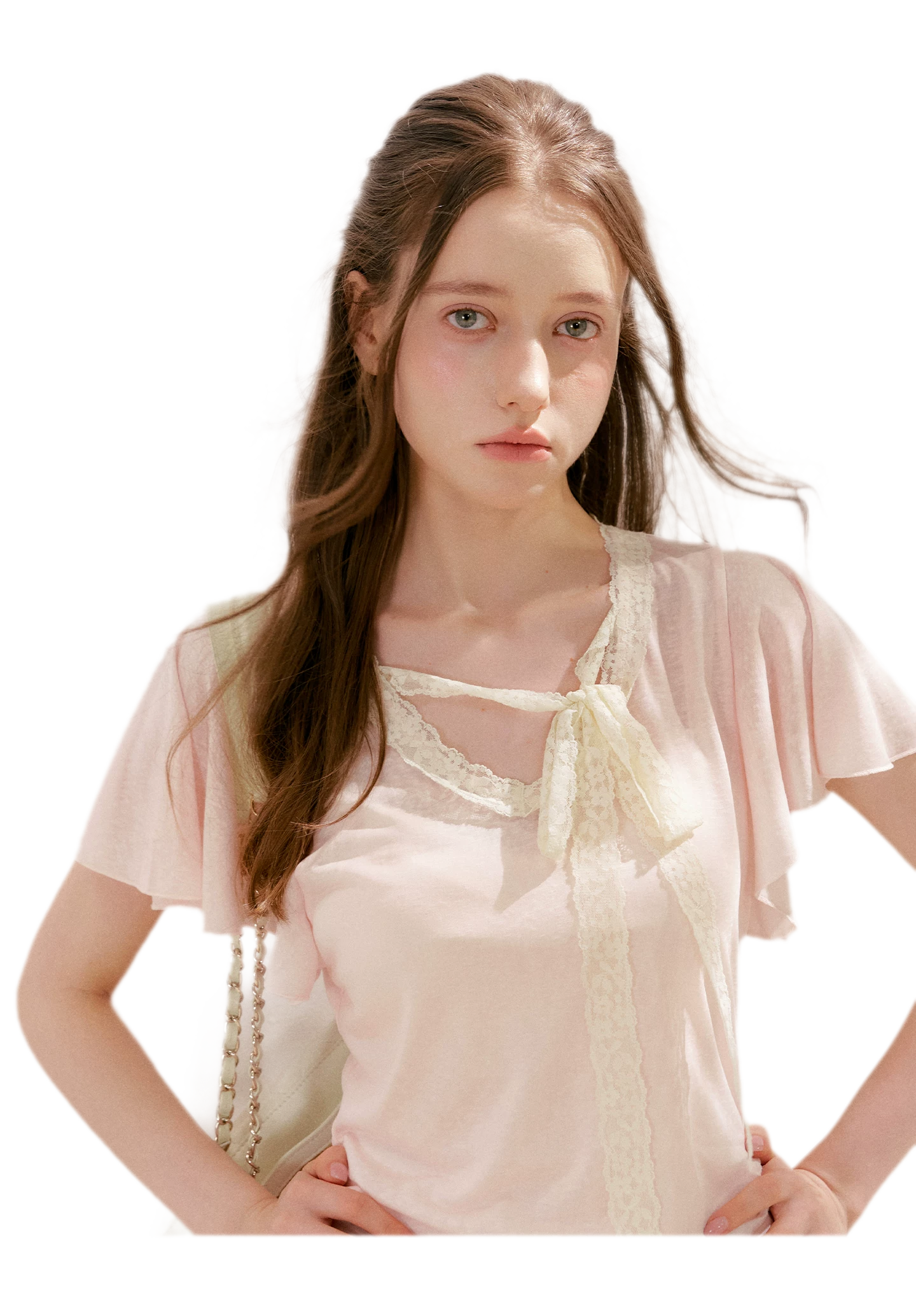 Snowflake Tencel Linen Lace T-shirt