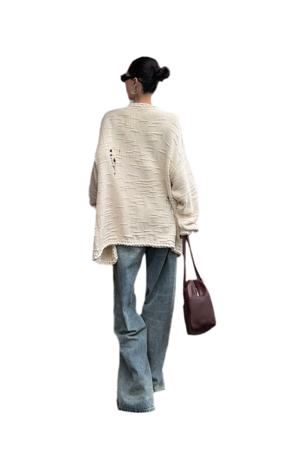 Three-Dimensional Jacquard Cardigan