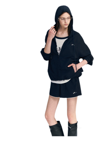 Lace Trim Drawstring Set