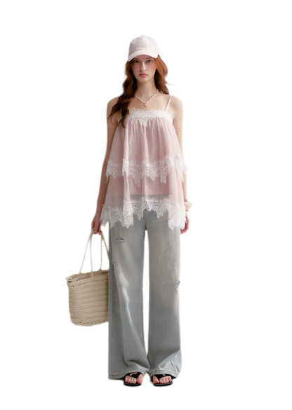 Washed Rhinestone Jeans