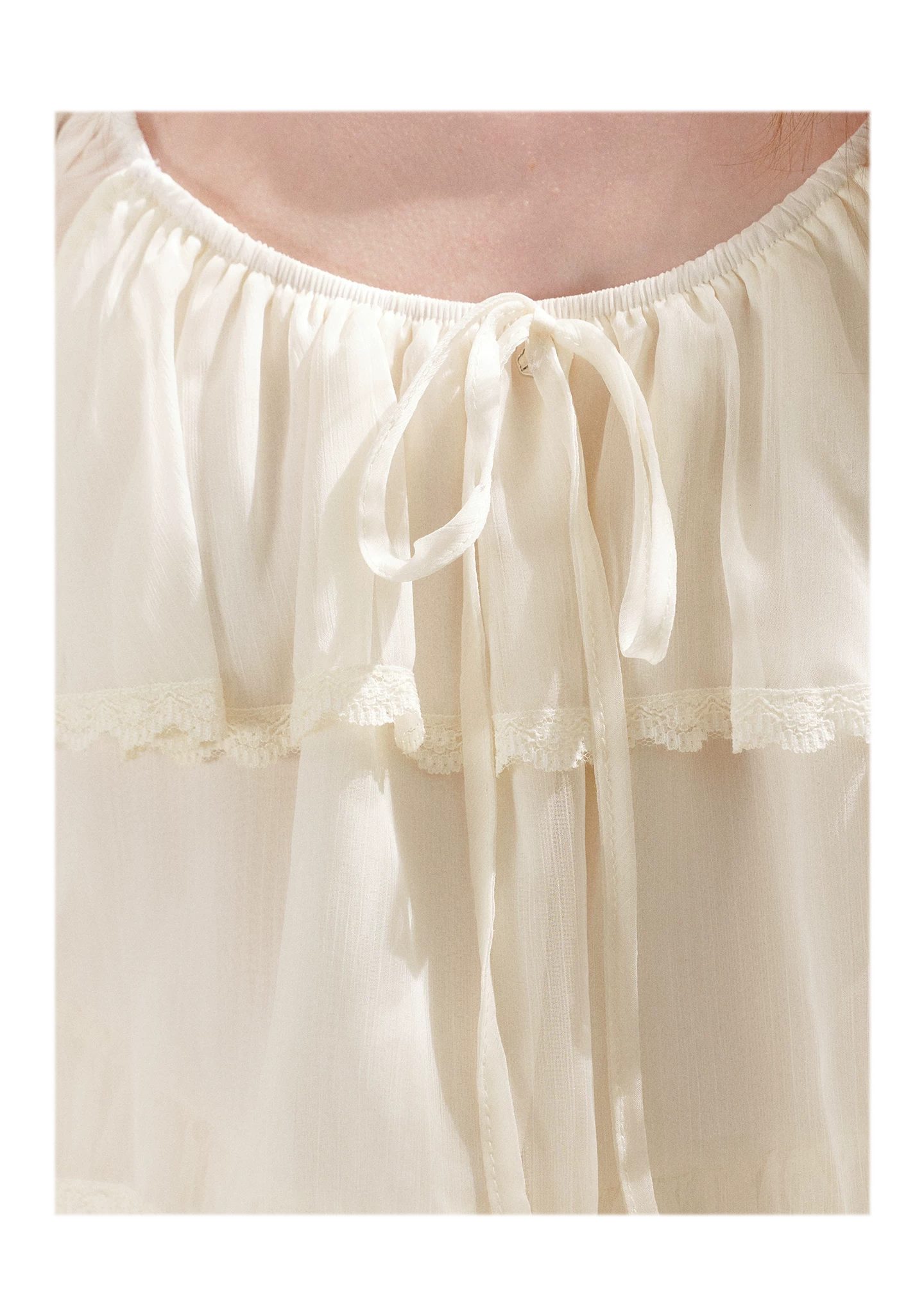 Tiered Ruffle Chiffon Blouse