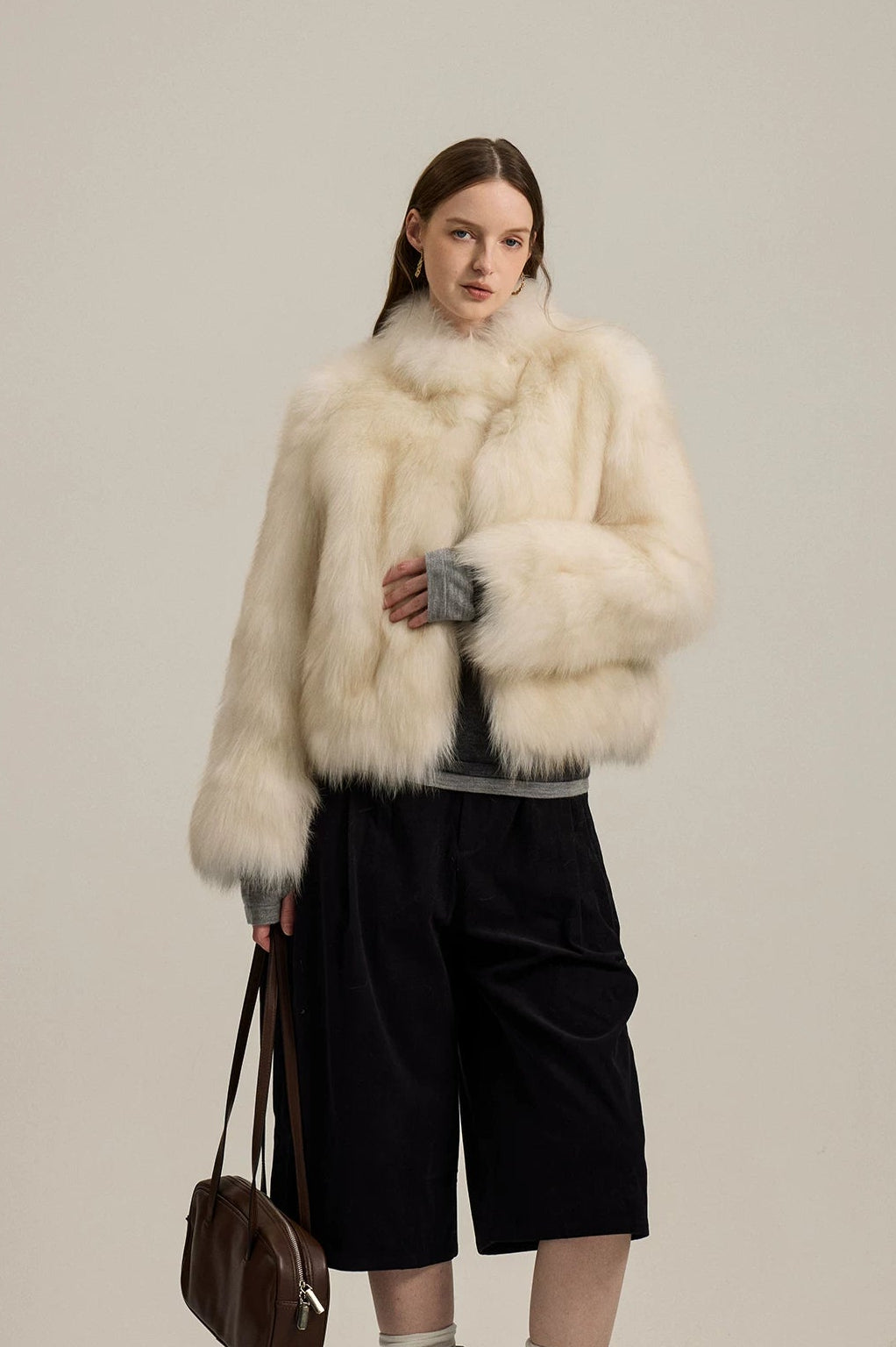 Gradient Fox Fur Jacket