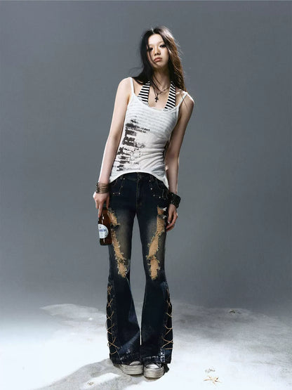Dual Wear Print Halter Cami