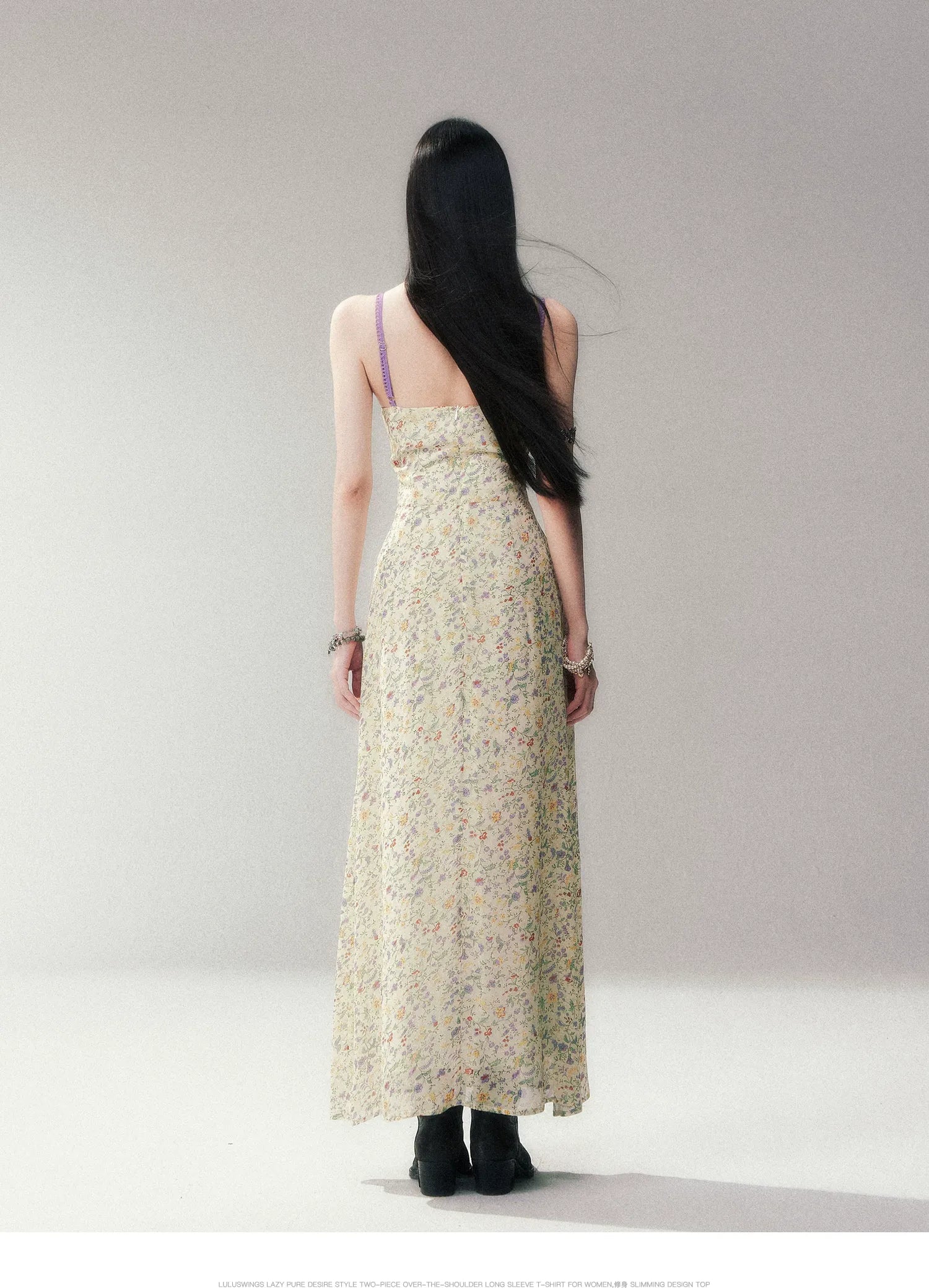 Iris Print Viscose Maxi