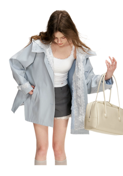 Lace Layered A-Line Windbreaker