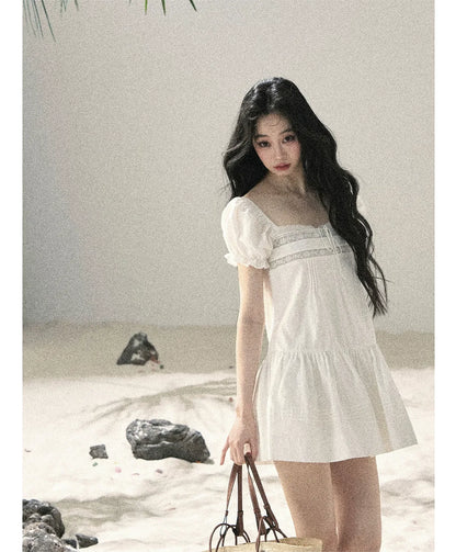 Cloudy Lace Puff Dress