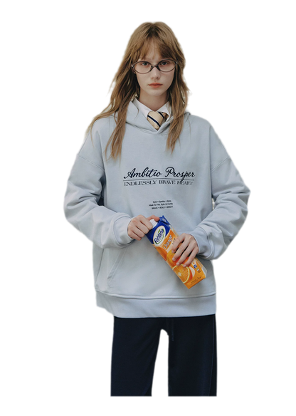 Embroidered Cotton Hooded Sweatshirt