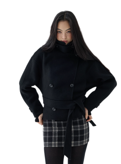 Double-Faced Wool Short Coat