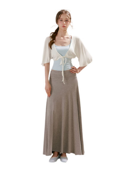 Airy Cloud Feel Halter U-Neck Vest and Batwing