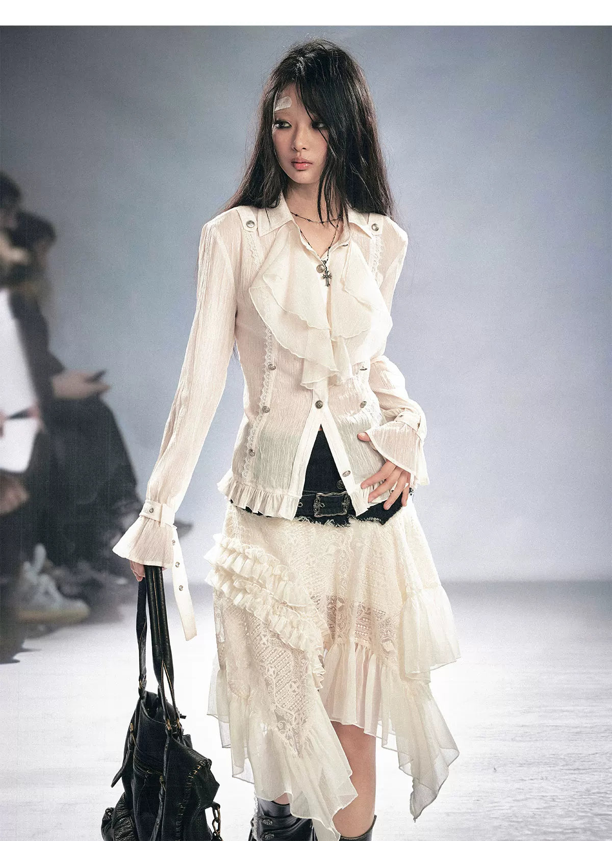 Gothic Ruffled Chiffon Shirt