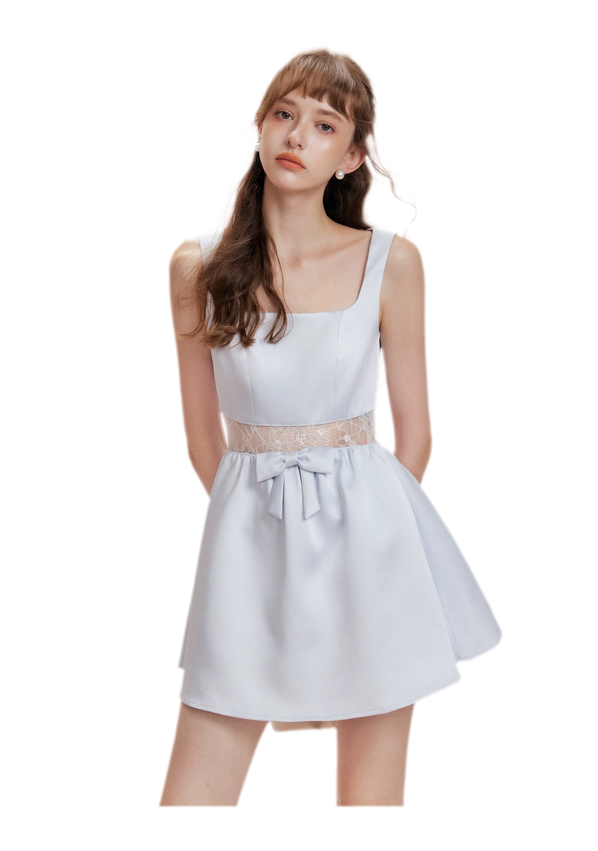 Lace Waist Satin Dress