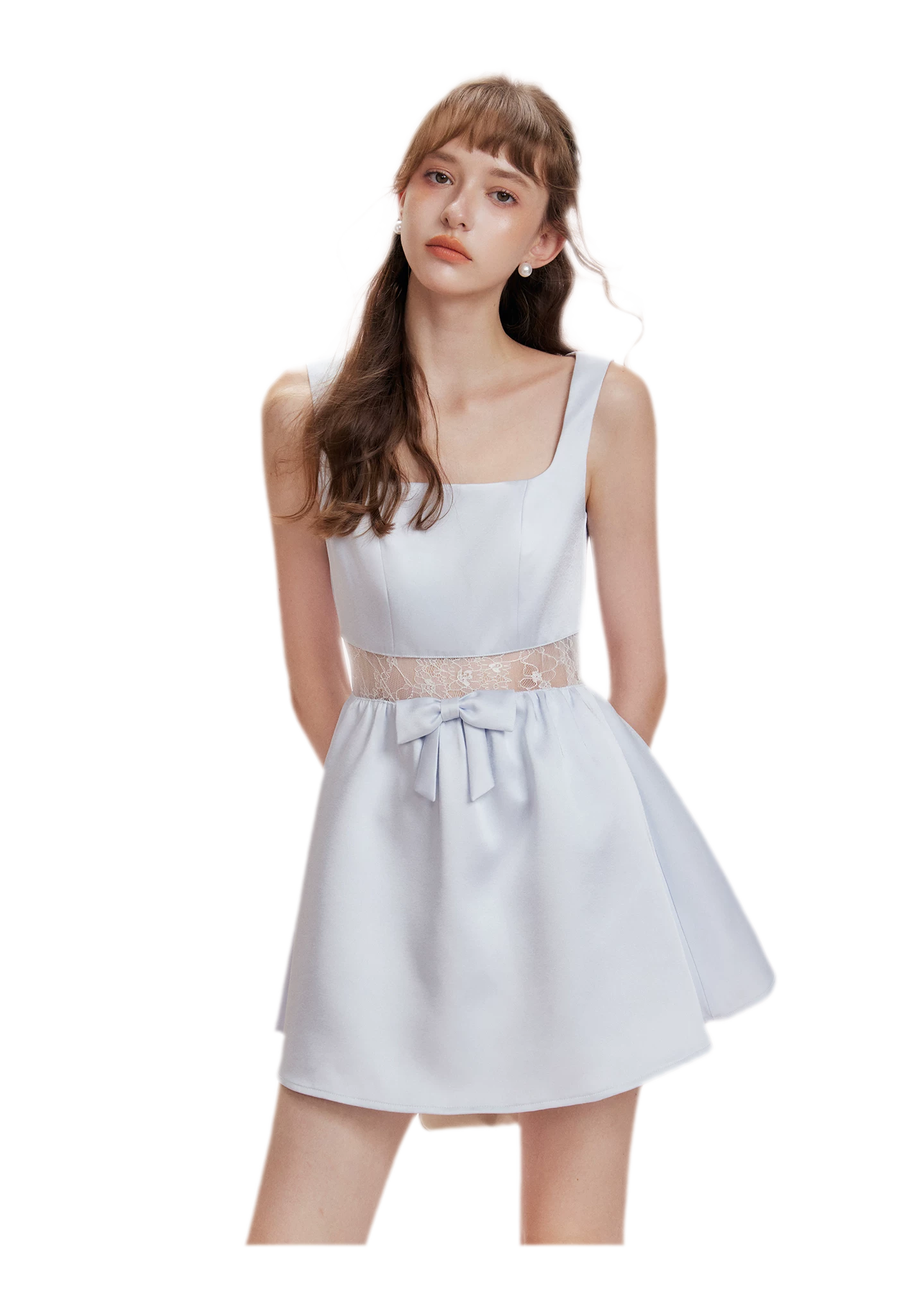 Lace Waist Satin Dress