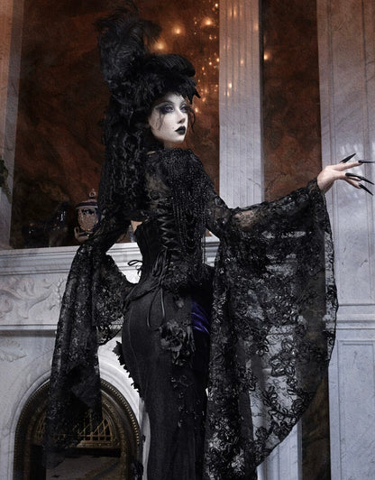 Beaded Lace Sleeve Overlay