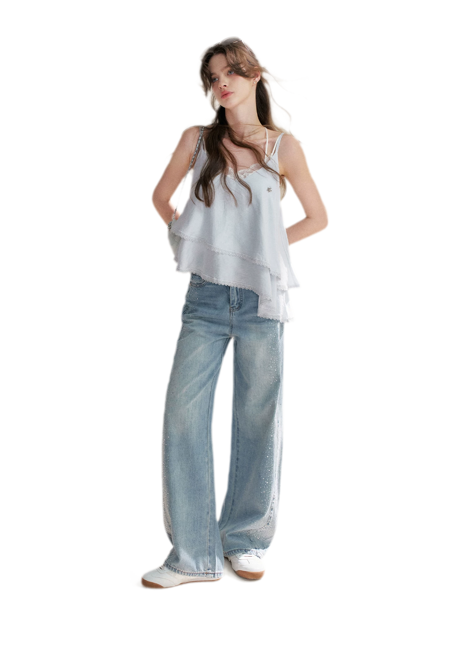 Asymmetrical Lace V-Neck Camisole