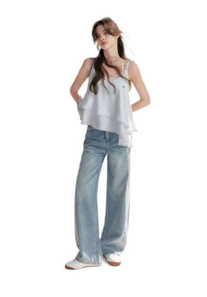 Asymmetrical Lace V-Neck Camisole