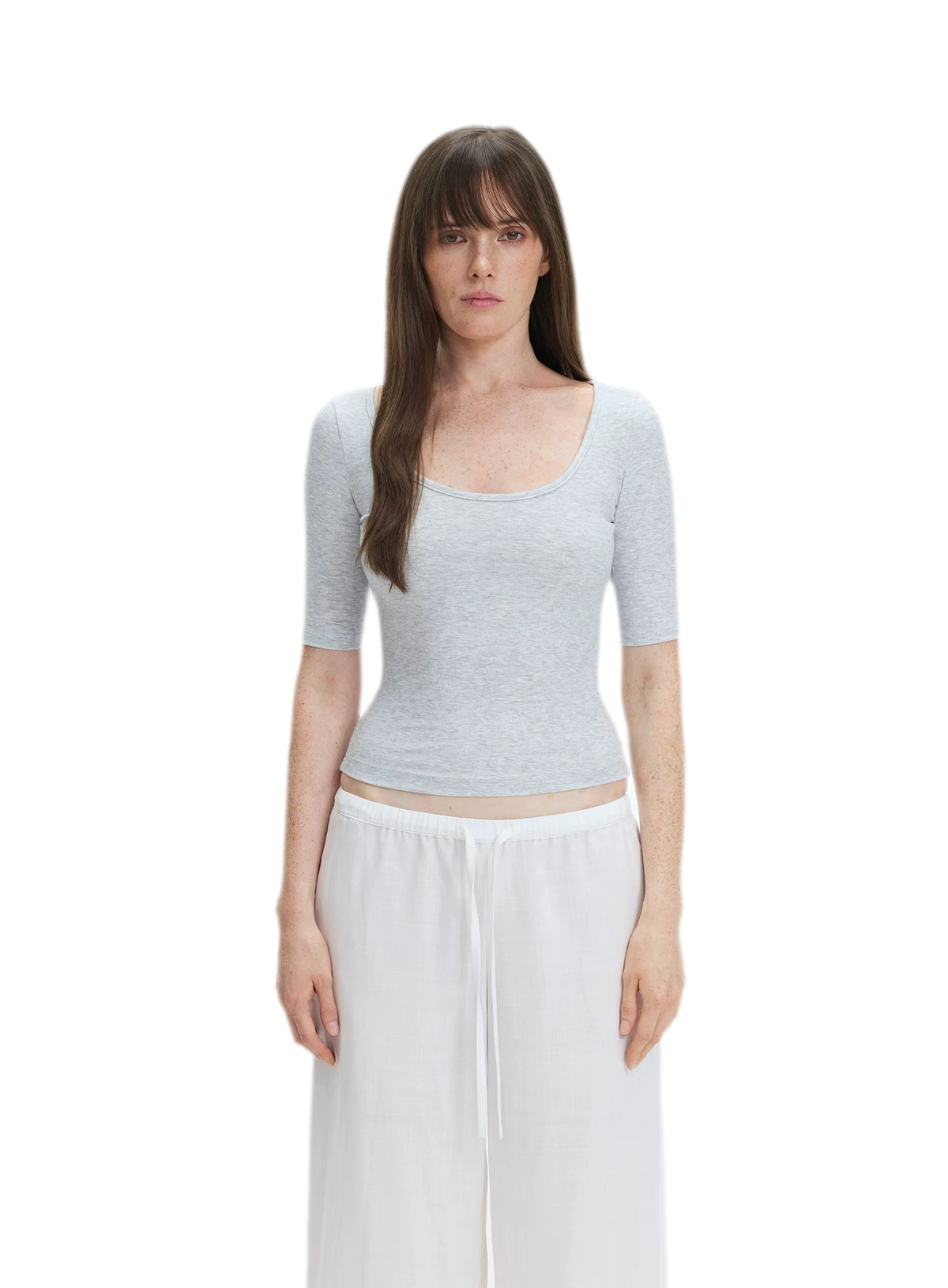 Soft U-Neck Slim-Fit T-Shirt