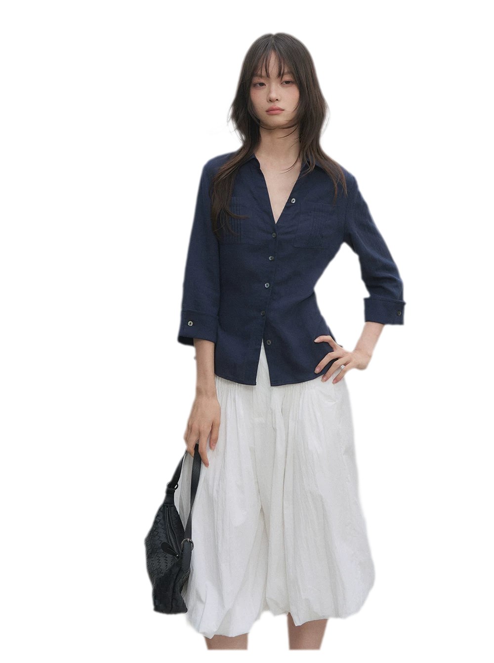 Tencel Linen Cinched Shirt