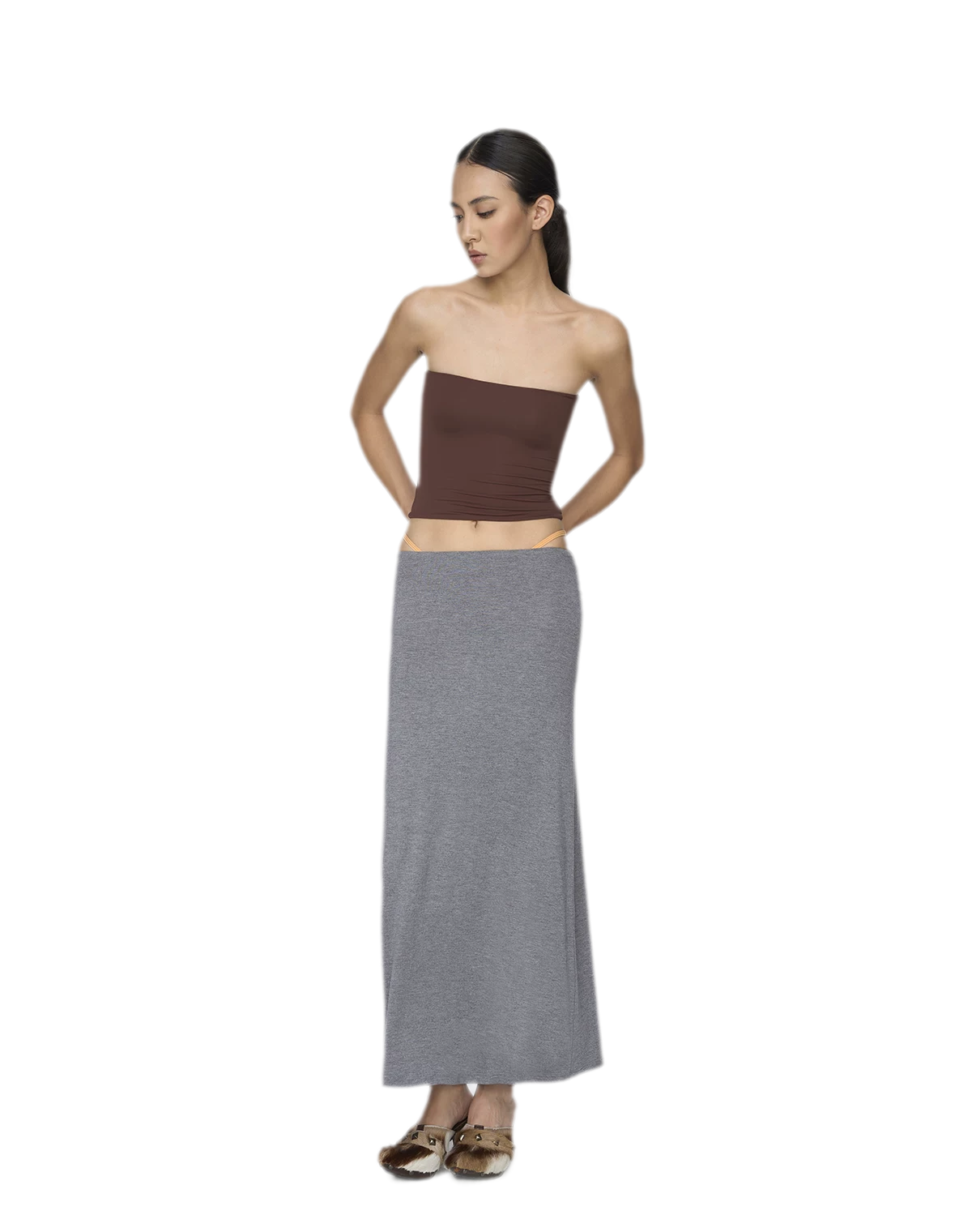 Imported Brushed Bustier Top