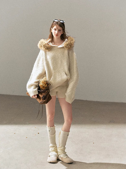 Loop Knit Hooded Set